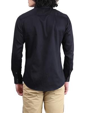 black cotton casual shirt - 13289650 - Standard Image - 3
