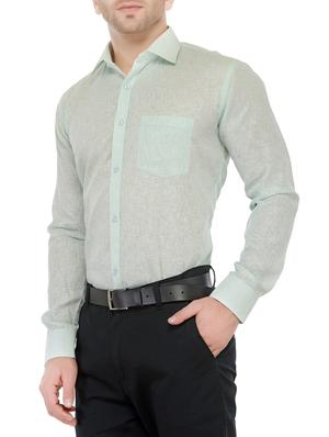 green cotton formal shirt - 13292567 - Standard Image - 2