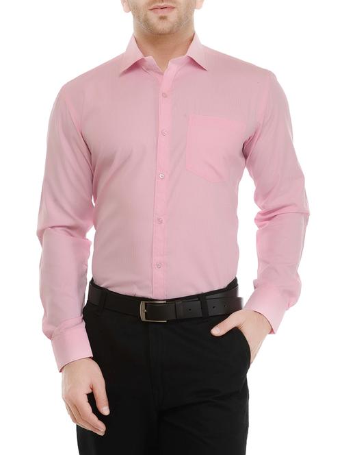 pink cotton formal shirt - 13292580 - Standard Image - 1