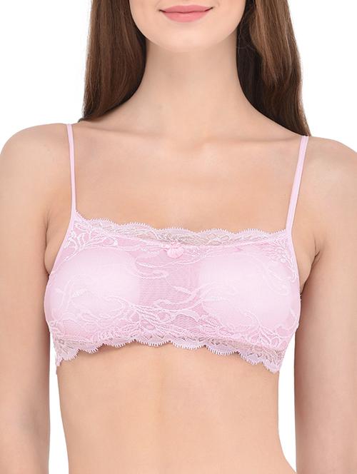 pink lace bralette - 13294066 - Standard Image - 1