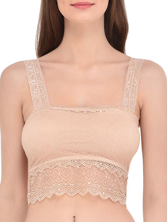 beige lace bralette - 13294068 - Zoom Image - 1