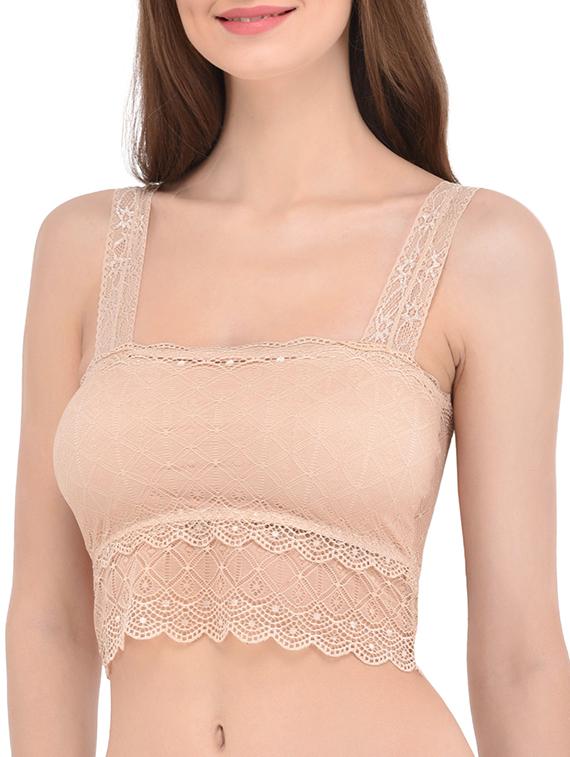 beige lace bralette - 13294068 - Zoom Image - 2