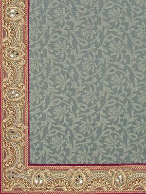 green & beige georgette embellished half and half saree with blouse - 13301501 - Standard Image - 4