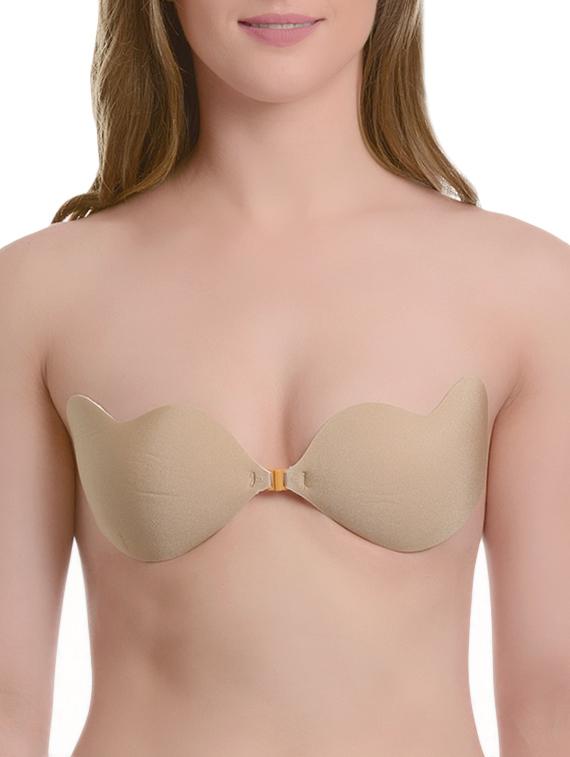 beige solid stick on bra - 13304045 - Zoom Image - 1