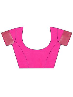 pink paithani art silk saree with blouse - 13307731 - Standard Image - 3