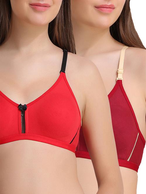 set of 2 bow patch bra - 13308014 - Standard Image - 1