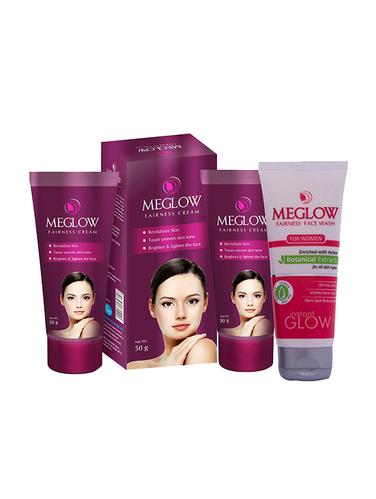 Meglow 1 cream 30g,1 cream 50g and 1 Facewash 120g for women - 13308319 - Very Small Image - 1