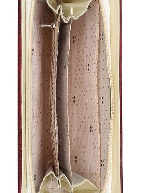 maroon leatherette clutch - 13308757 - Standard Image - 3