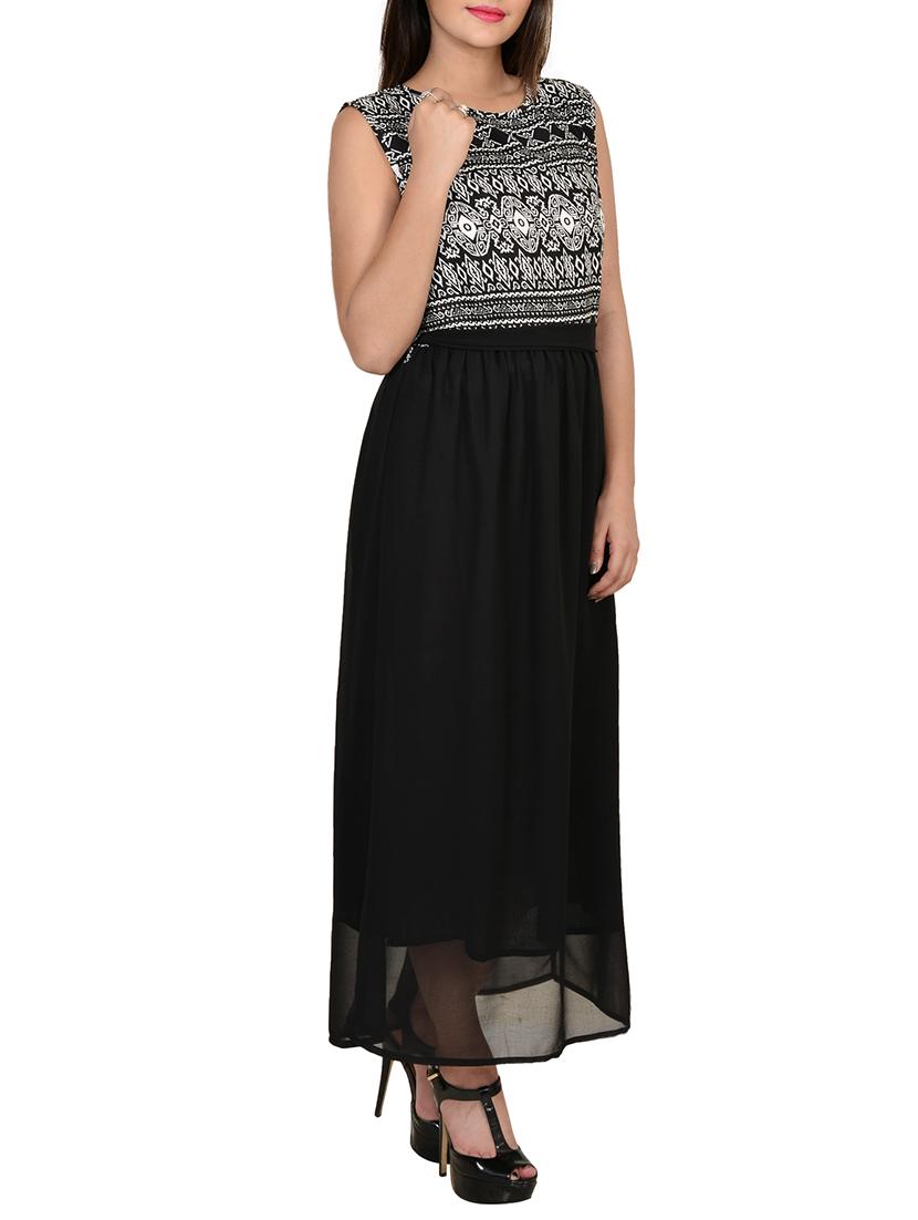 tie back gathered maxi dress - 13309481 - Zoom Image - 2