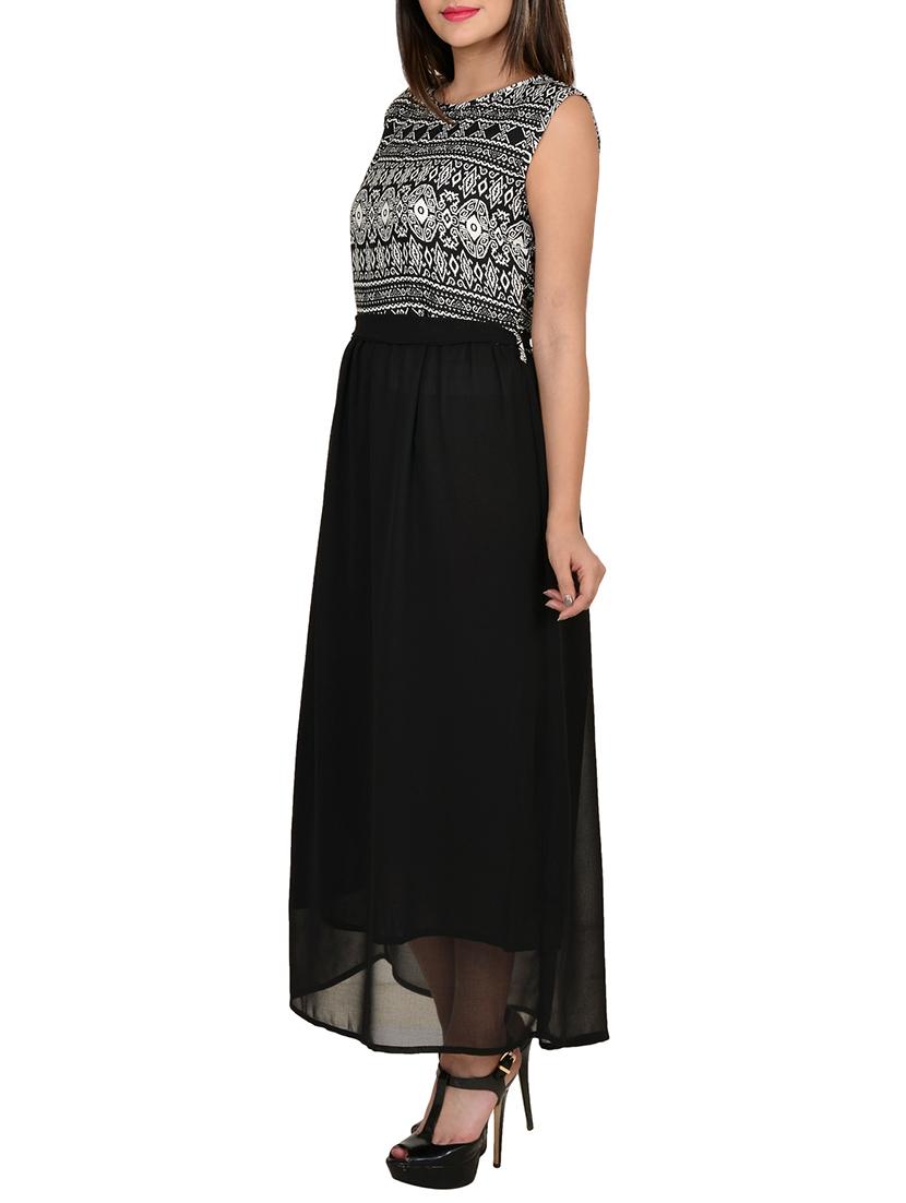 tie back gathered maxi dress - 13309481 - Zoom Image - 4