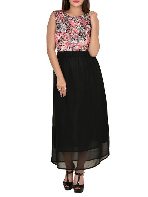 tie knot back floral maxi dress - 13309483 - Standard Image - 1