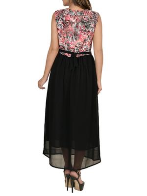 tie knot back floral maxi dress - 13309483 - Standard Image - 3