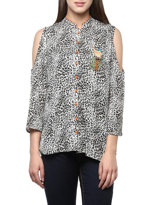 black printed cotton shirt - 13310325 - Standard Image - 1