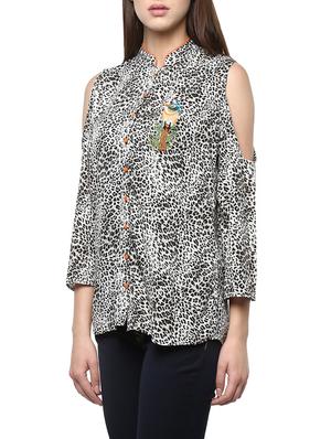 black printed cotton shirt - 13310325 - Standard Image - 2
