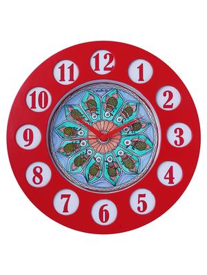 imithila handpainted decorative analog wall clock - 13310546 - Standard Image - 2
