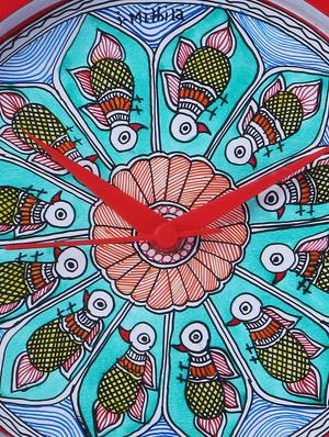 imithila handpainted decorative analog wall clock - 13310546 - Standard Image - 4