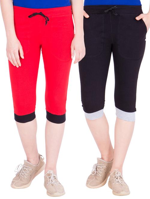 Set of 2 multi colored sports capri - 13311975 - Standard Image - 1