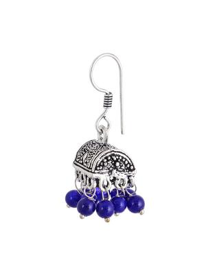 blue metal drop earrings - 13312349 - Standard Image - 2