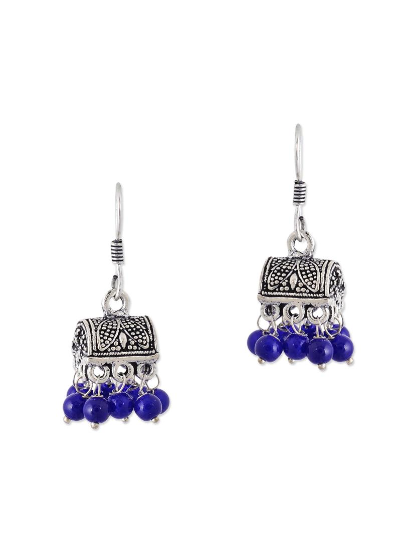 blue metal drop earrings - 13312349 - Zoom Image - 1