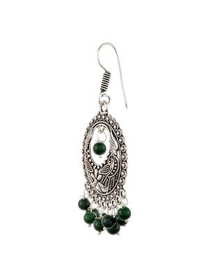 green metal chandballi earrings - 13312363 - Standard Image - 2