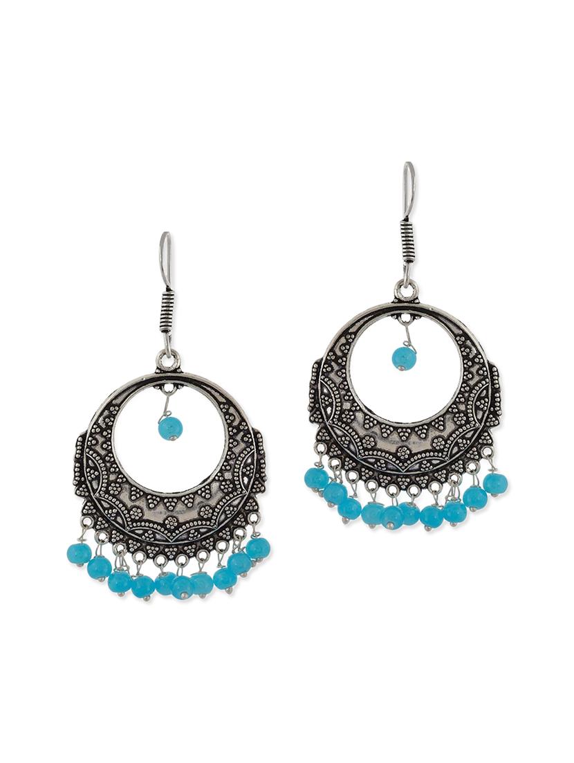 blue metal drop earrings - 13312460 - Zoom Image - 1