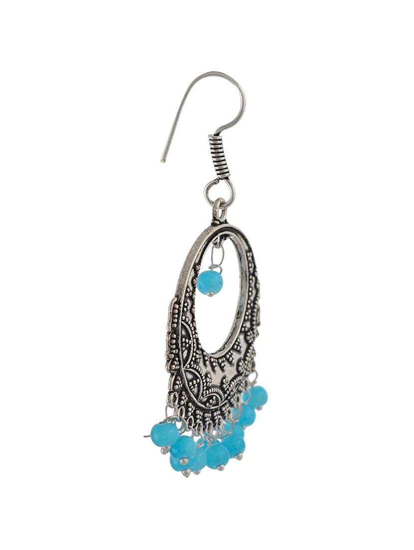 blue metal drop earrings - 13312460 - Zoom Image - 2