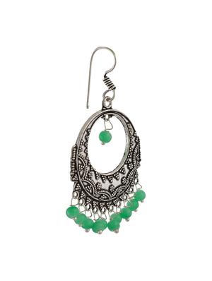 green metal drop earrings - 13312461 - Standard Image - 2