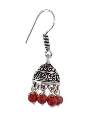 red metal drop earrings - 13312479 - Standard Image - 2