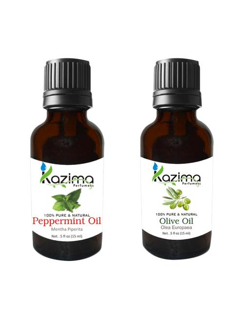 combo of peppermint oil and olive oil for hair growth, skin care (each 15ml)- 100% pure natural oil - 13313086 - Standard Image - 1