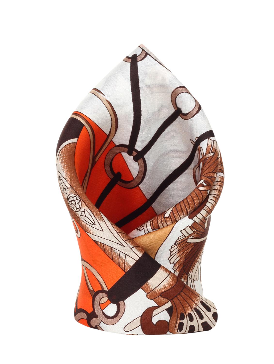 orange polyester pocketsquare - 13314996 - Zoom Image - 1