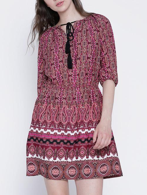 pink printed dress - 13315990 - Standard Image - 1