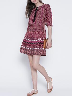 pink printed dress - 13315990 - Standard Image - 4