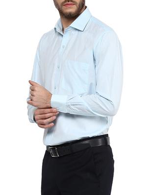 light blue cotton formal shirt - 13316089 - Standard Image - 2