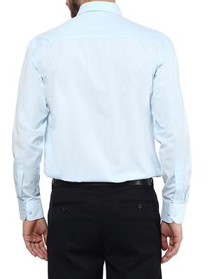 light blue cotton formal shirt - 13316089 - Standard Image - 3