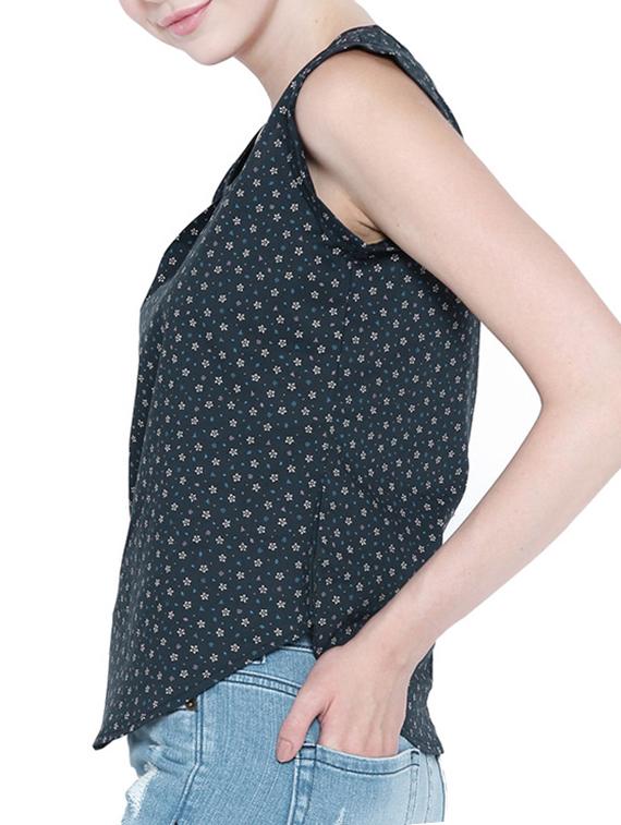 black printed cotton regular top - 13316265 - Zoom Image - 2
