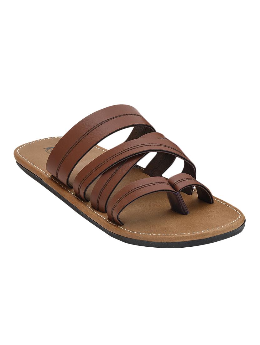 brown Leather slip on slipper - 13316314 - Zoom Image - 1