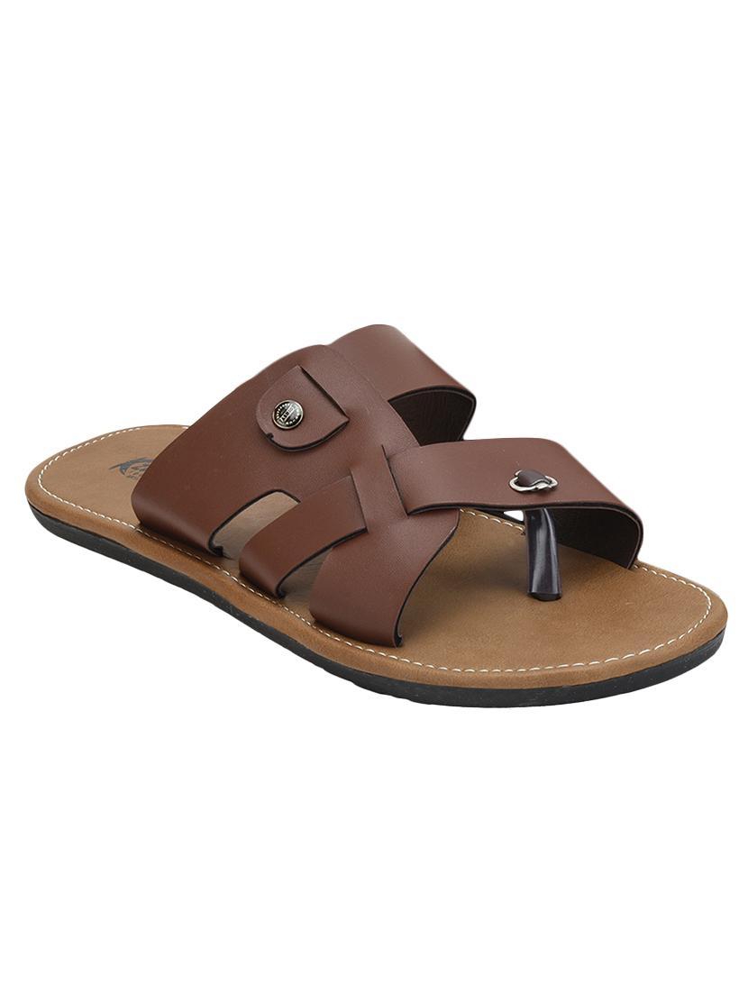 brown Leather slip on slipper - 13316323 - Zoom Image - 1