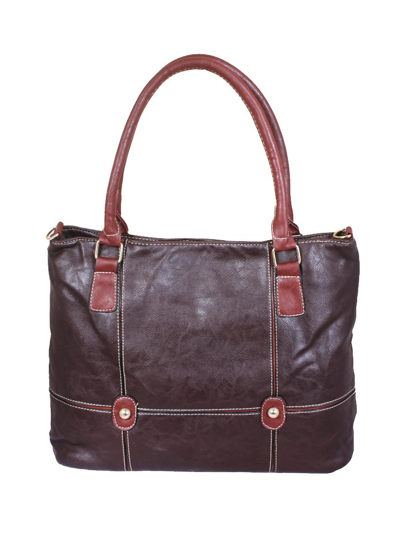 brown leatherette handbag - 1332256 - Zoom Image - 1