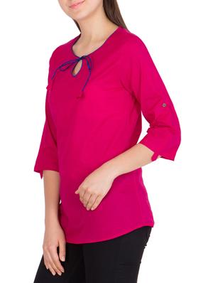 pink rayon regular top - 13323095 - Standard Image - 2