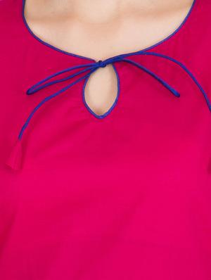 pink rayon regular top - 13323095 - Standard Image - 4
