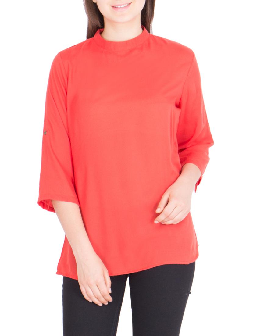 orange rayon regular top - 13323101 - Zoom Image - 1