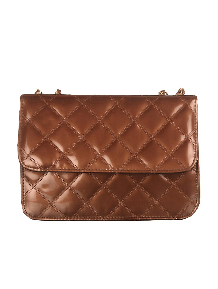 copper leatherette sling bag - 1332334 - Zoom Image - 1