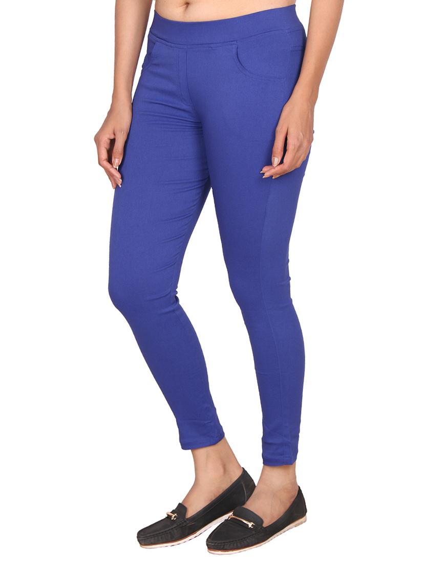 blue cotton jeggings - 13325903 - Zoom Image - 2