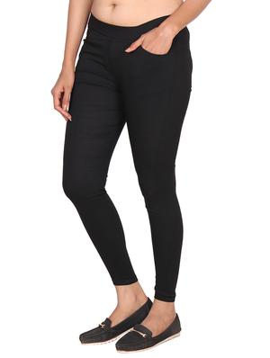black cotton jeggings - 13325912 - Standard Image - 2