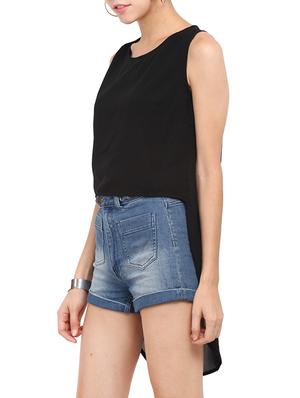 black crepe top - 13329778 - Standard Image - 2