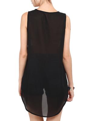 black crepe top - 13329778 - Standard Image - 3