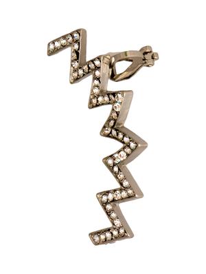 silver metal cuff (set of 2) earrings - 13329922 - Standard Image - 2