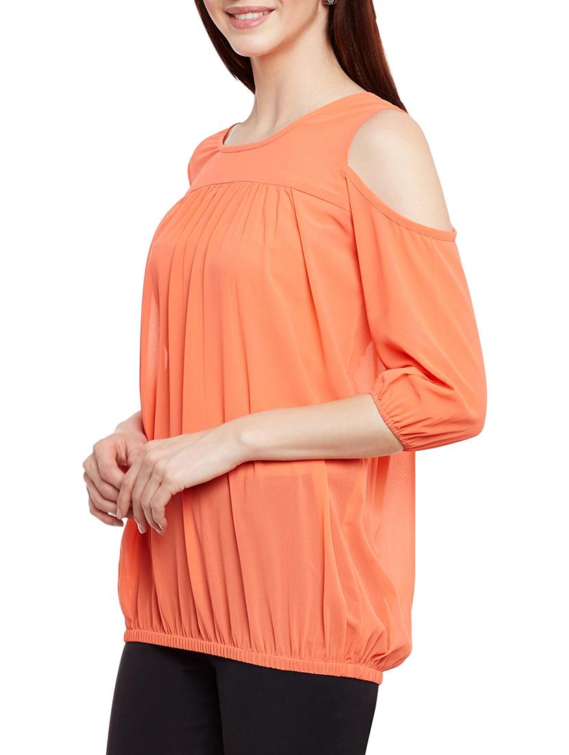 pleated blouson top - 13331407 - Zoom Image - 2
