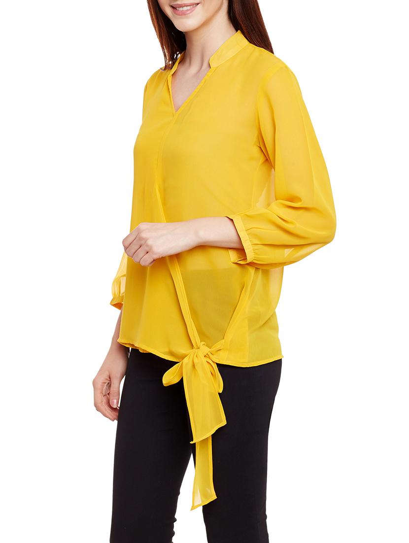 tie up detail layered top - 13331409 - Zoom Image - 2