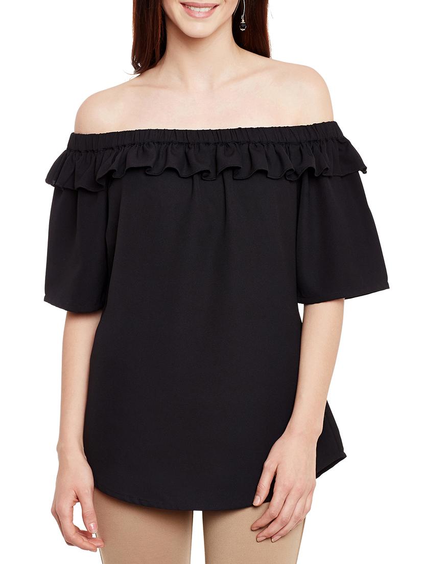 ruffled off shoulder top - 13331418 - Zoom Image - 1